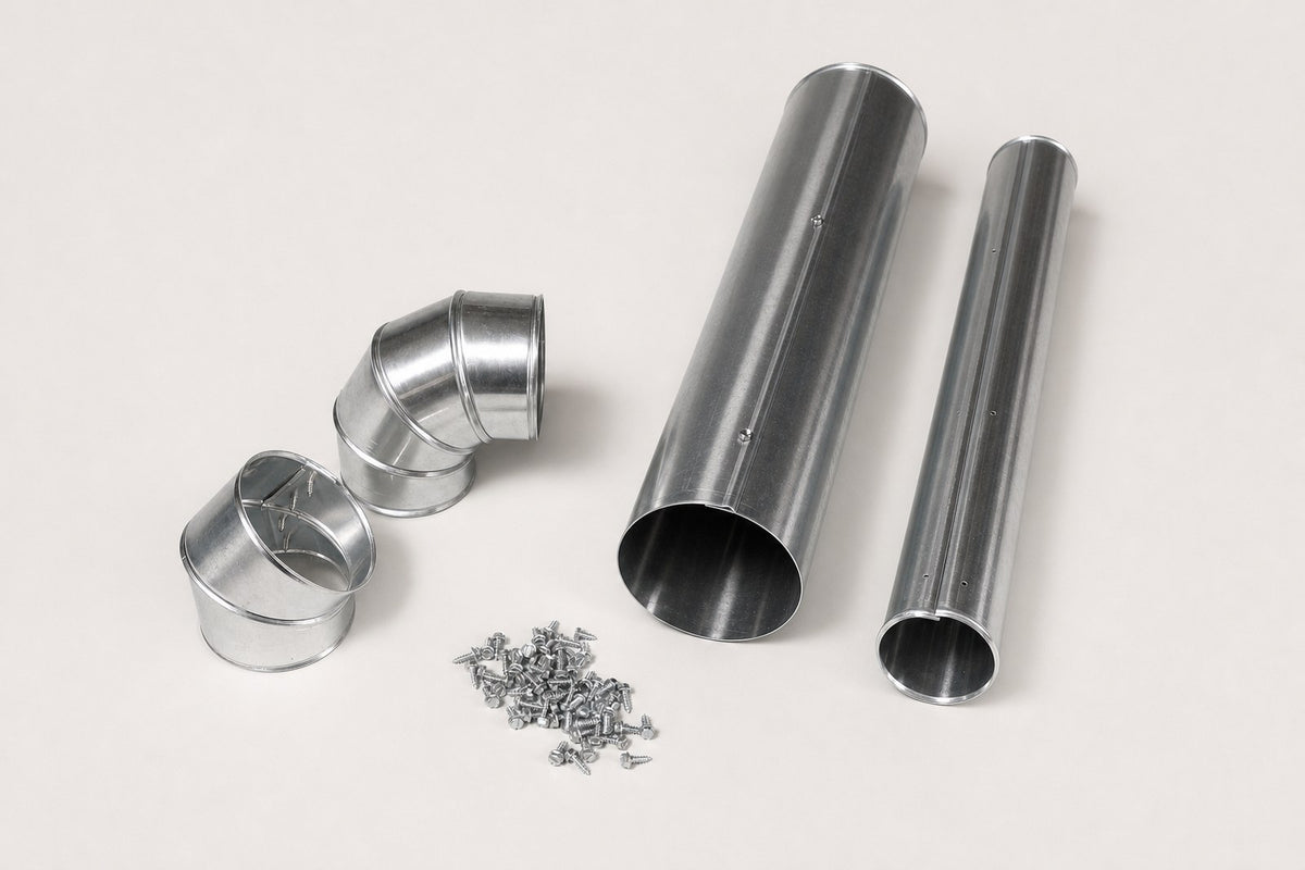 Blechmantel für Rohrisolierung: Aluminium-Blechrohre, Bögen und Schrauben