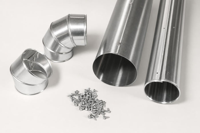 Blechmantel für Rohrisolierung: Aluminium-Blechrohre, Bögen und Schrauben