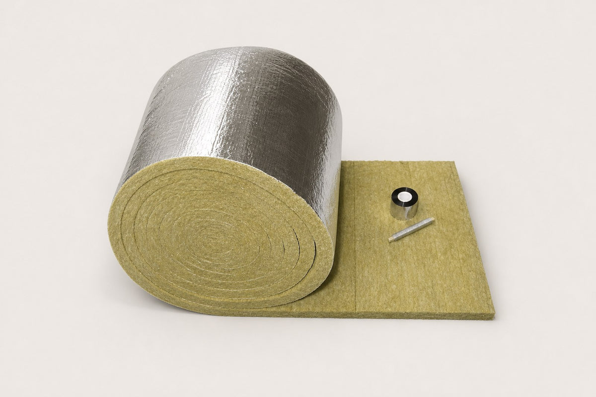 Steinwollmatten Set – Rauchrohrisolierung