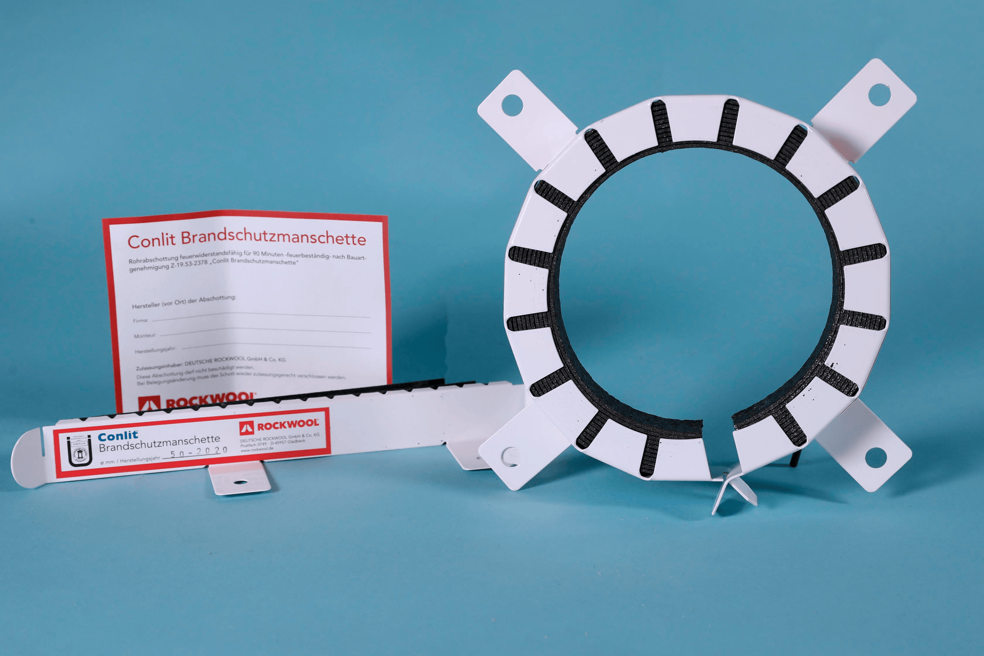 Rockwool Conlit Brandschutz-Rohrmanschette Rockwool - Isoliershophuber - Isolierungen in Profiqualität - seit 1966