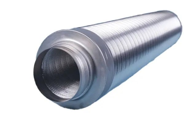 Telefonierohrschalldämpfer ALU 1000 mm flexibel mit perforiertem Innenrohr - Isoliershophuber - Isolierungen in Profiqualität - seit 1966