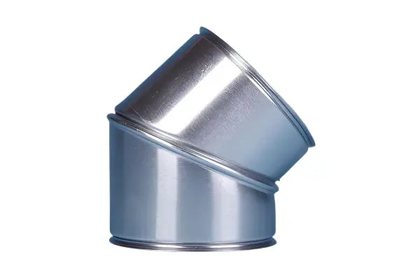 2 tlg. Aluminium Blechbogen 45° Durchm. - Hochwertige Blechbögen für präzise Anwendungen