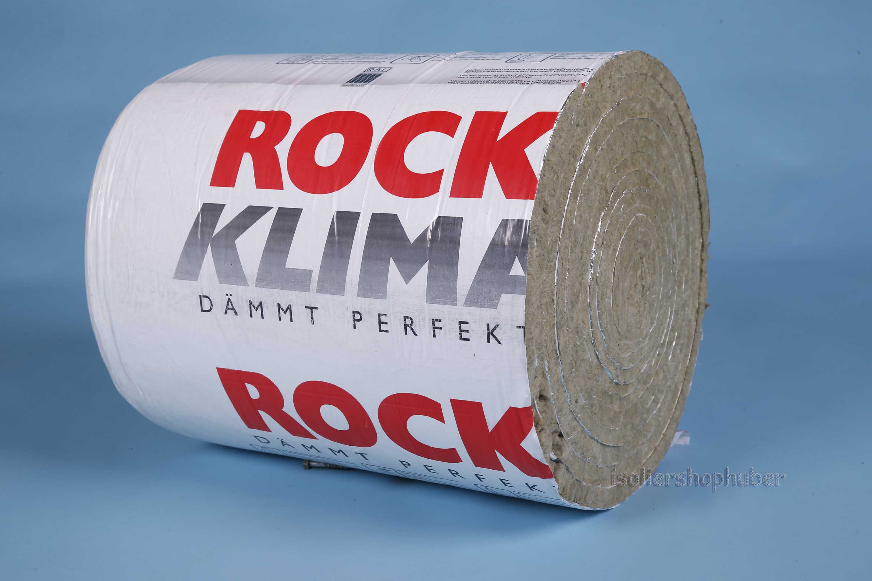 Isoliershophuber - 20 mm/4,68 m² Rockwool Klimarock Steinwolle  Lamellenmatte alukaschiert