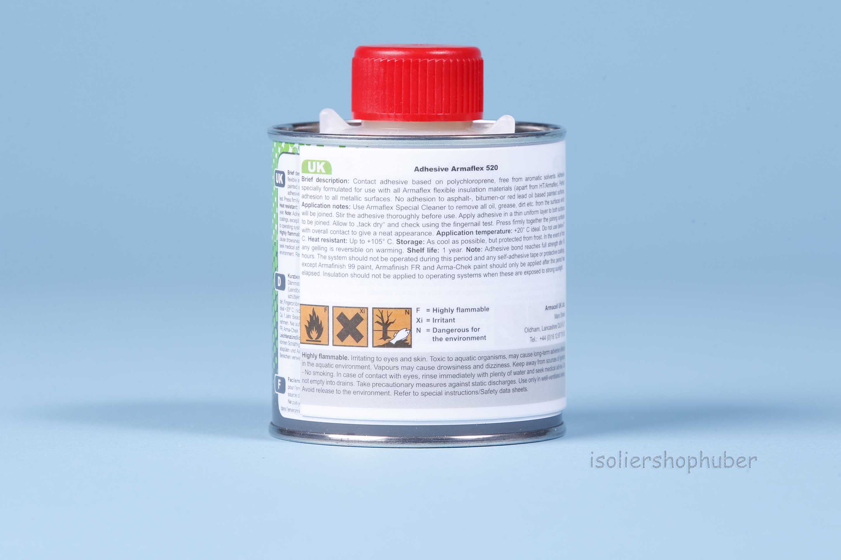 Isoliershophuber - 0,25 l Pinseldose Armaflex Kleber 520 für Isolierung  Kautschuk Dämmung von Armacell