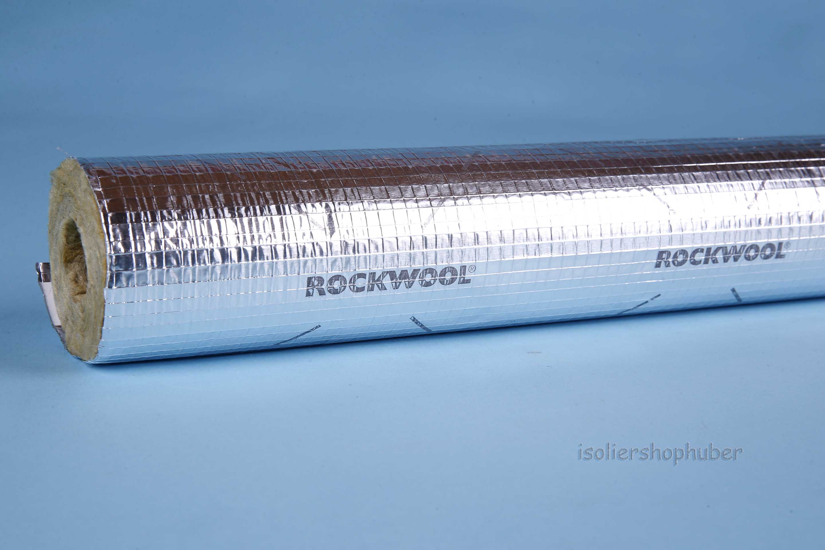 Isoliershophuber - 15/20 mm Rohrschale Rockwool Steinwolle alukaschiert  Isolierung Dämmung EnEV 100% Betriebsform Warmwasser