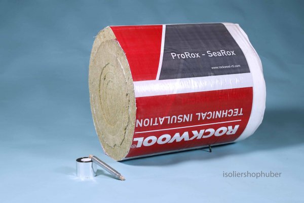 6,0 m/40 mm Rauchrohrisolierung Set Steinwolle Rockwool PROROX bis +500°C Anwendungstemperatur, aluk.