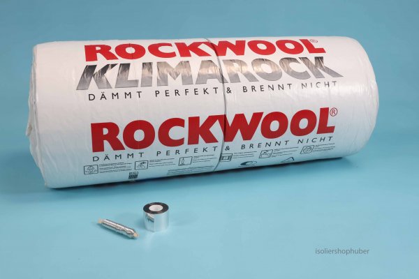 80 mm/3,0 m² Rockwool Klimarock Steinwolle Lamellenmatte alukaschiert, Doppelballen